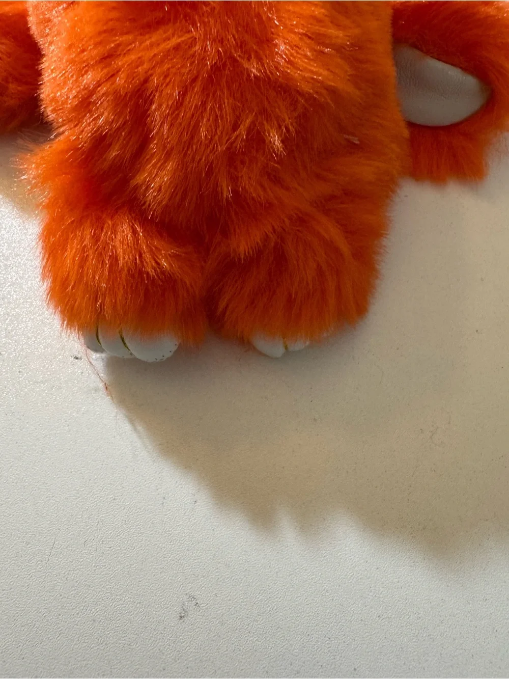 Plush Orange Furry Bunny Keychain